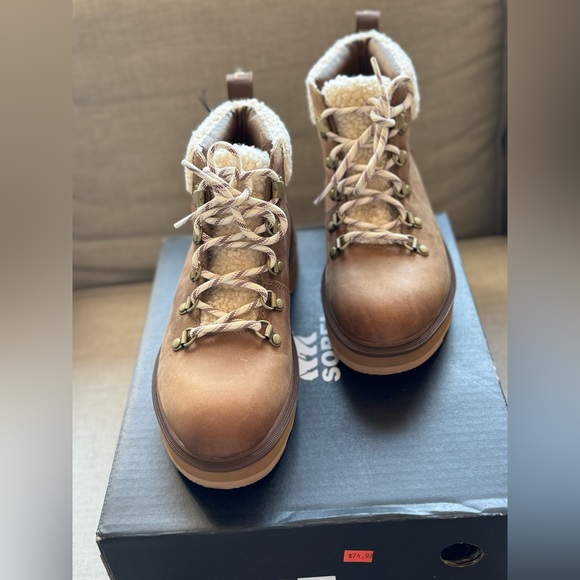 Sorel Women's Lace Up Boots - Brown and Cream - Picture 6 of 12